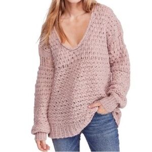 Free People Crushing waves open knit sweater size XS